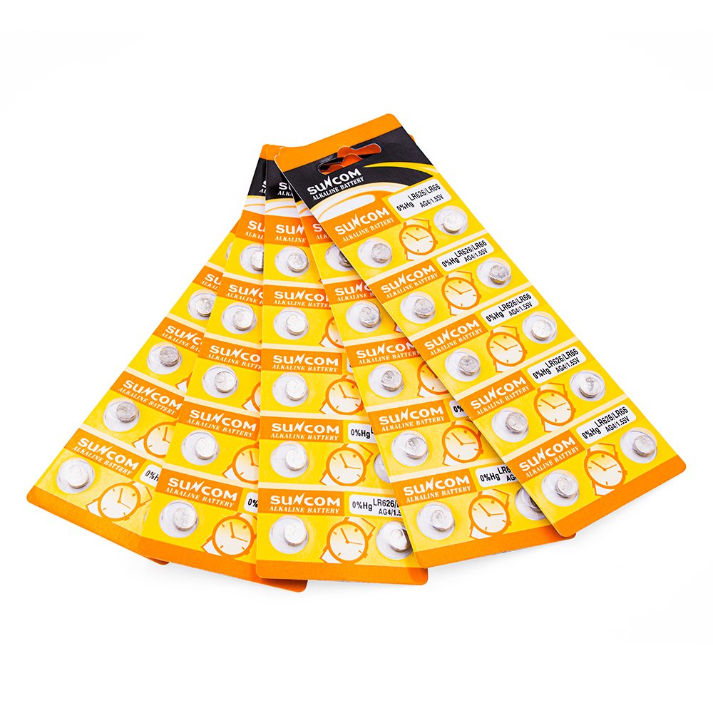 Hot Sale SUNCOM AG4 LR626 1.5V 155mAH Alkaline Button Battery For Digital Products