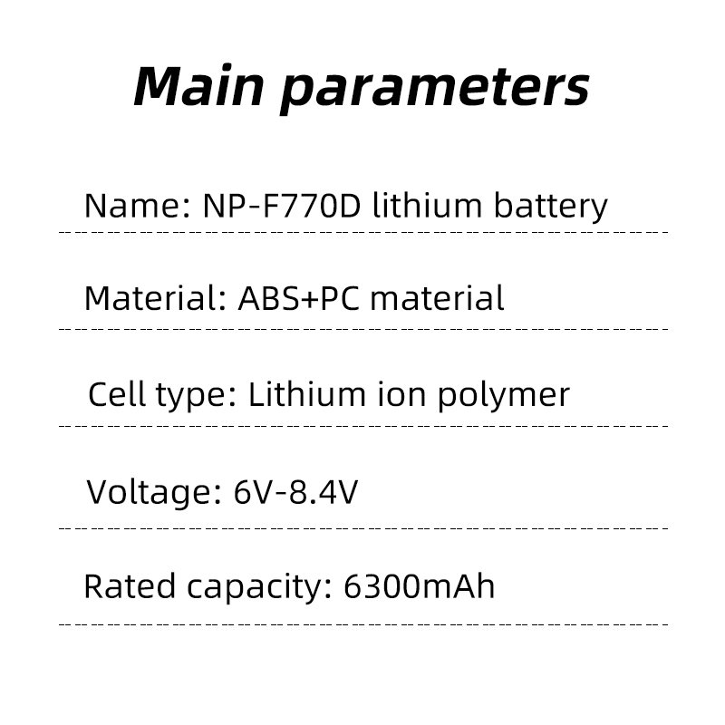 NP-F770D Camera battery rechargeable replacement battery camera FM50 FO55H QM71 QM91 VBD1 VBD2 VBD815