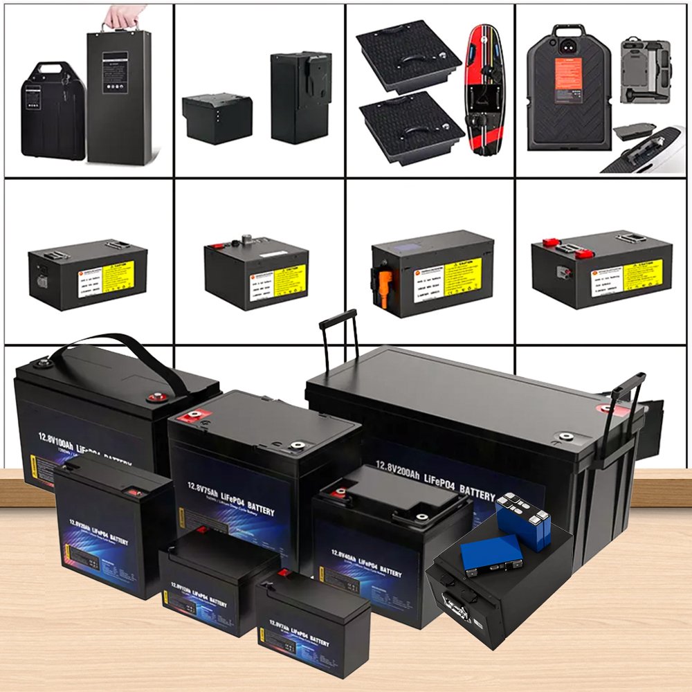 2025 factory Custom 12V 12.8V 24V 36V 48V 72V 50AH 100AH 200Ah Rechargeable Solar lithium ion batteries Lifepo4 Battery Pack