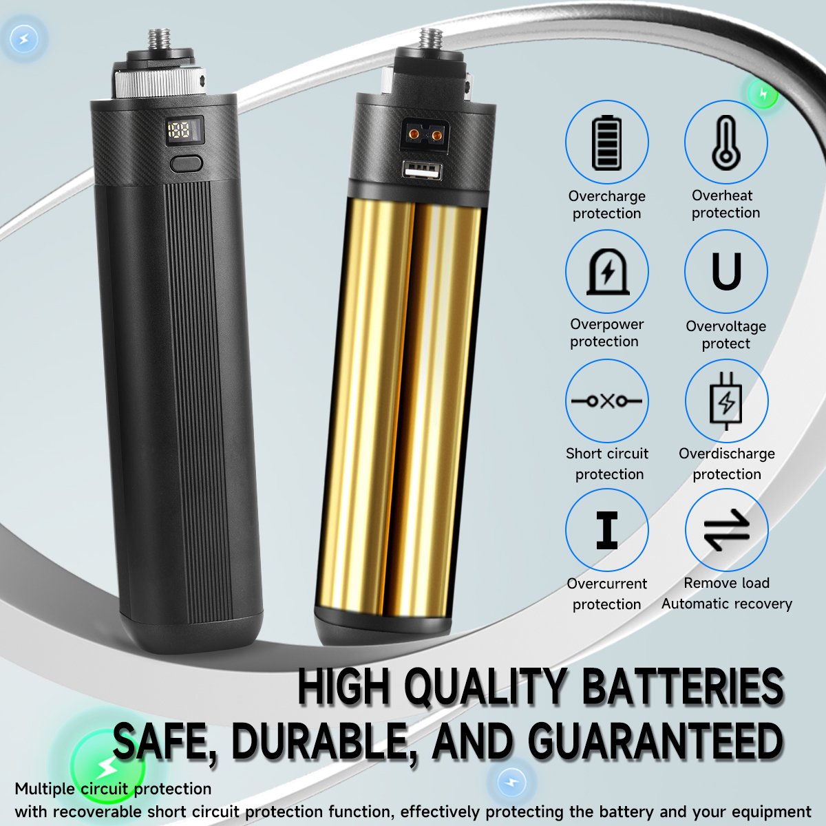 YSKE handle battery 40000mAh all in one outdoor battery for photography light phone power bank super capacitor battery