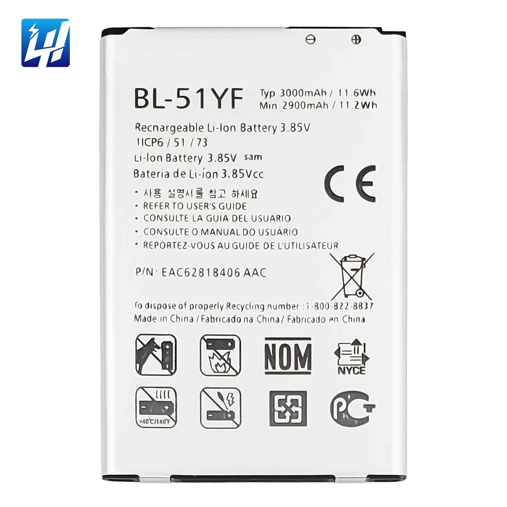 Battery Accessories Digital Battery 3000mAh BL-51YF For LG G4 G4 STYLUS Cell Phone Parts