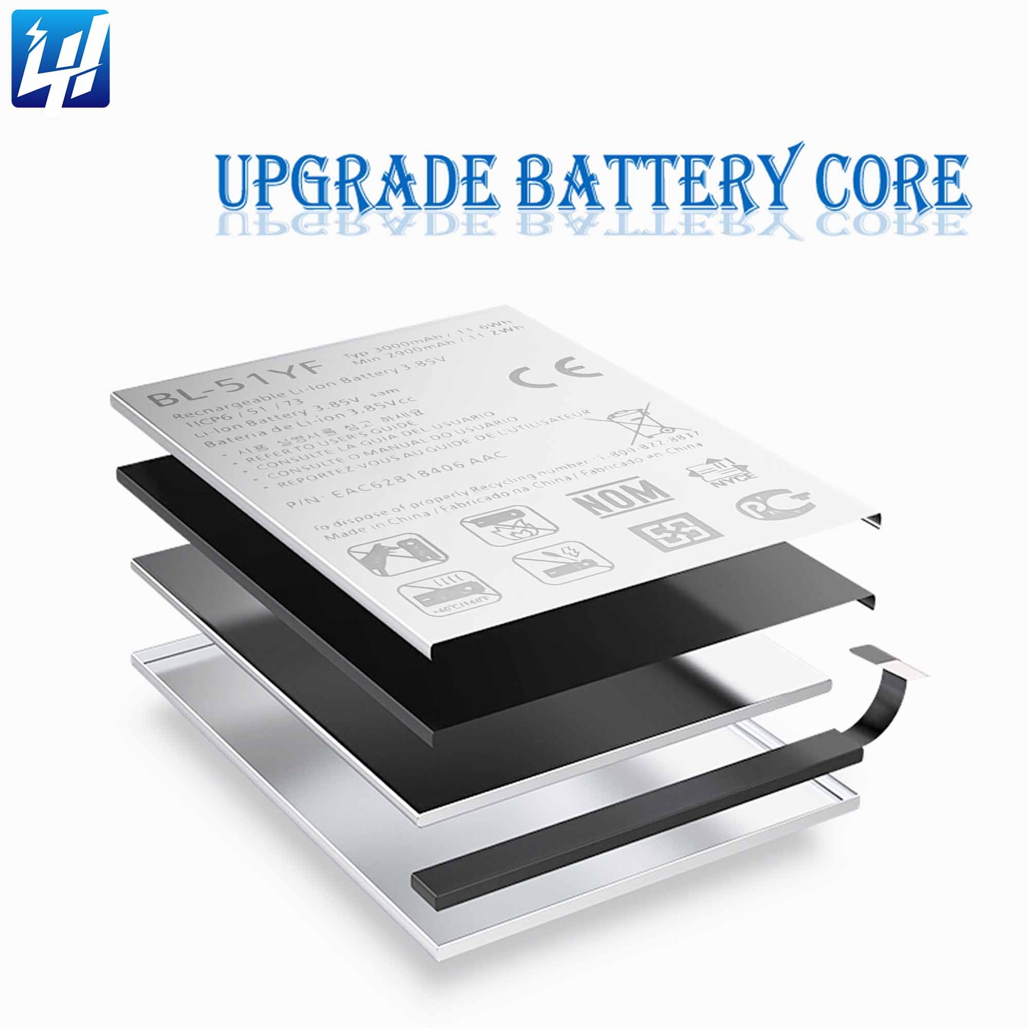 Battery Accessories Digital Battery 3000mAh BL-51YF For LG G4 G4 STYLUS Cell Phone Parts