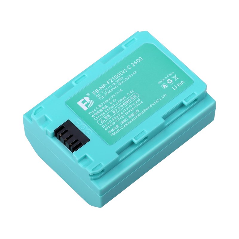 FB NP FZ100 7.4V 2600mAh rechargeable Type-C camera battery for sony A7M4 a7m3 a7c2 a7r3 a7r4 7RM3 FX30 A6700 SLR camera