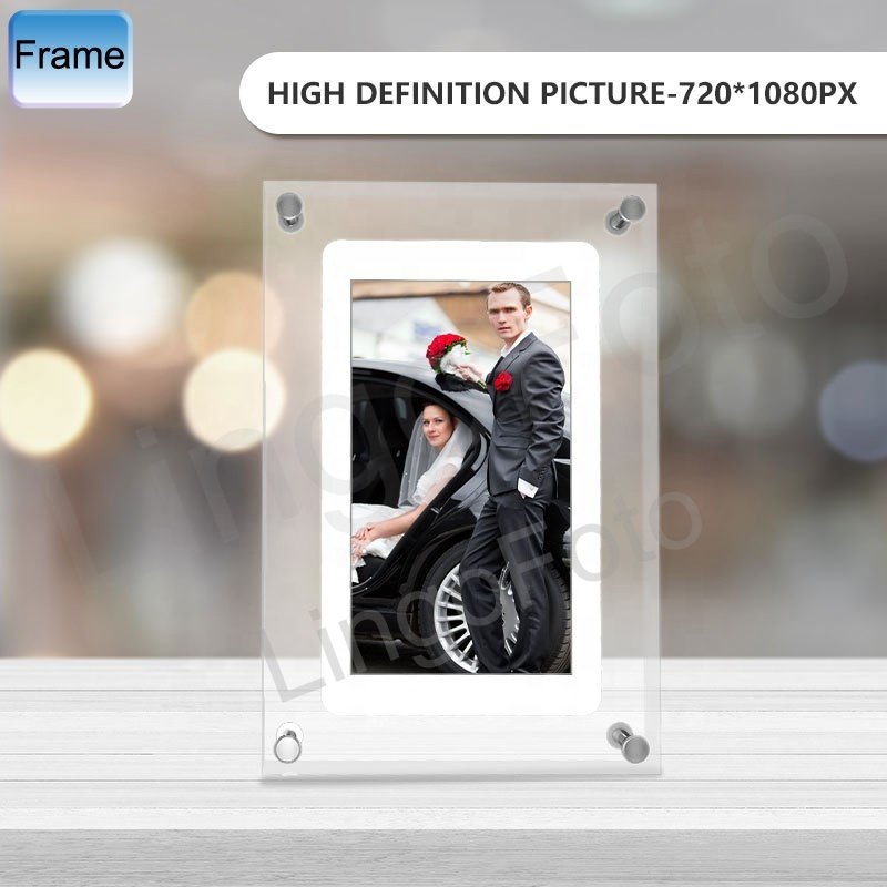 7 Inch 10.1 Inch Picture Art Acrylic Video Transparent Digital Photo Frame Display Digital Art Frame digital Photo Frame 7 inch