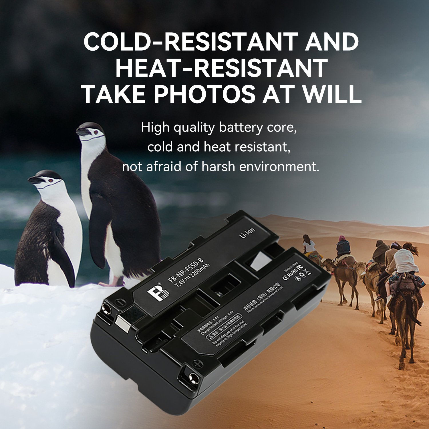 FB NP F550-B 7.2V 2200mAh Digital Camera Battery Godox JINBEI YONGNUO LED Fill-in Light Image Transmission Monitor Slide Battery