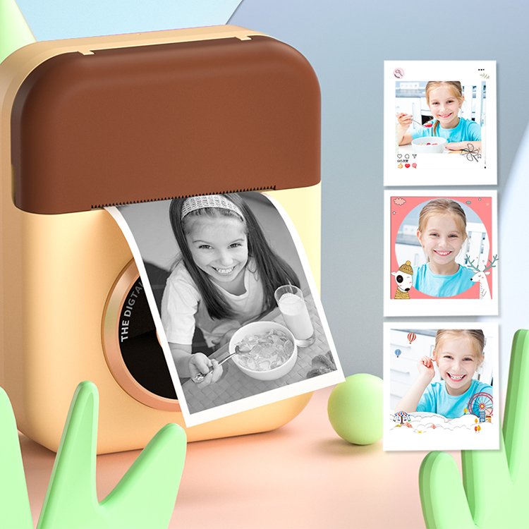 2.4 Inch Display 12MP Front and Rear HD Dual Camera Photo Instant Digital Printer Camera