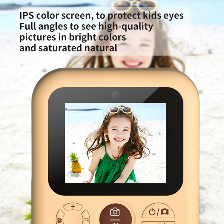 2.4 Inch Display 12MP Front and Rear HD Dual Camera Photo Instant Digital Printer Camera