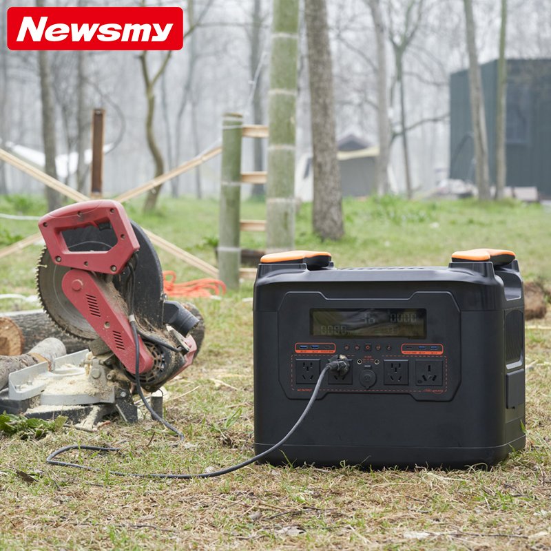 Newsmy Large capacity String 3000W rechargeable Lithium Battery Solar Generator Storage rechargeable Power Station For Home