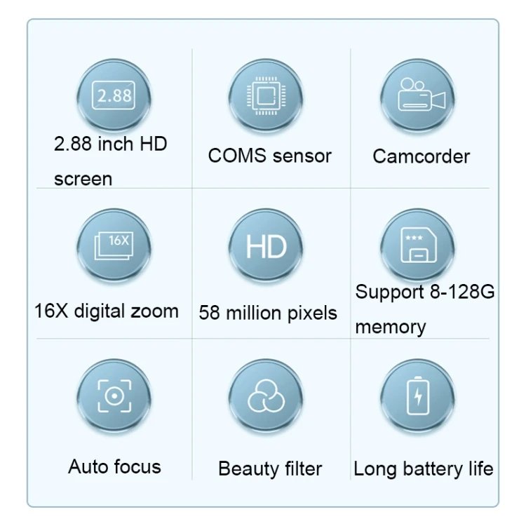 Digital Camera Vintage Style 48MP 4K Point and Shoot Camera with 18X Zoom Includes 32GB Card Perfect for Vlogging