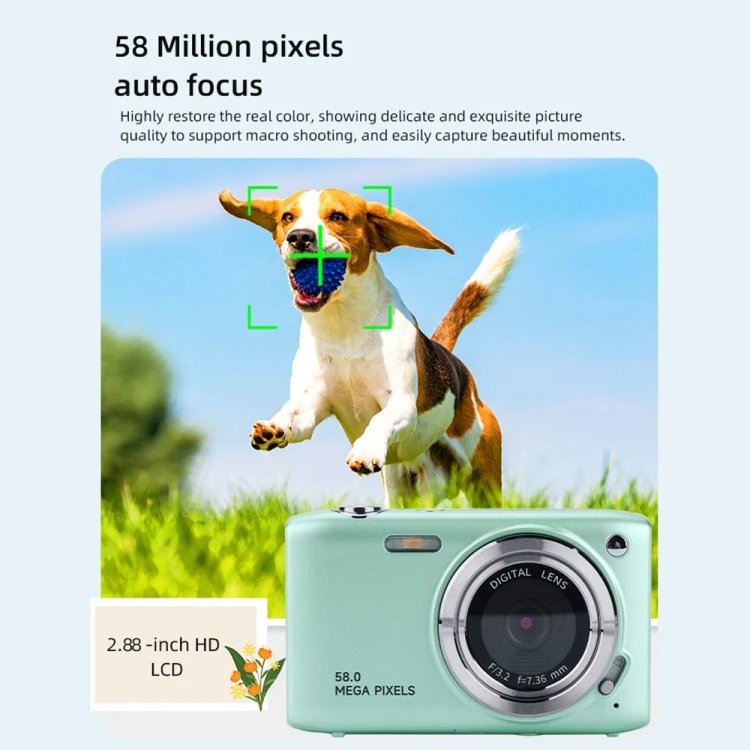 Digital Camera Vintage Style 48MP 4K Point and Shoot Camera with 18X Zoom Includes 32GB Card Perfect for Vlogging