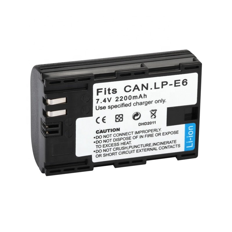 JHTC LP-E6 Battery 2200mAh For Canon EOS 5DS 5D 6D 7D 60D 60Da EOS 70D Mark II Mark III 80D XC10 DSLR LPE6 LP E6 Batteries