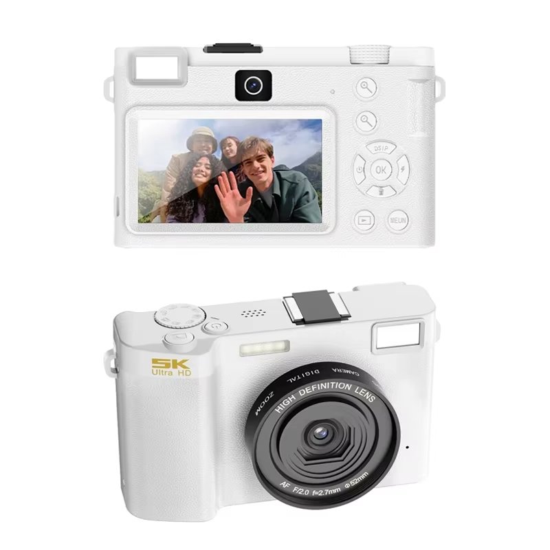 5K Professional Digital Camera WIFI Webcam Wide Angle Digital Zoom 64MP Camcorder Photography 3 Inch Screen Vlog Video Recorder