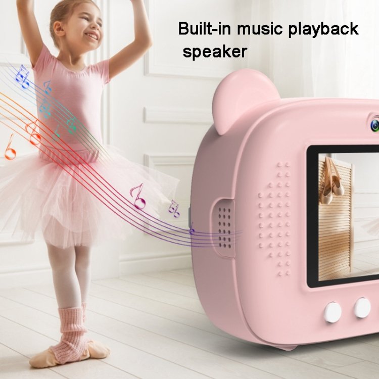 Latest Cute Kid Toy Camera Cartoon Instant Print Camera With 2.4Inch LCD Girl Camera