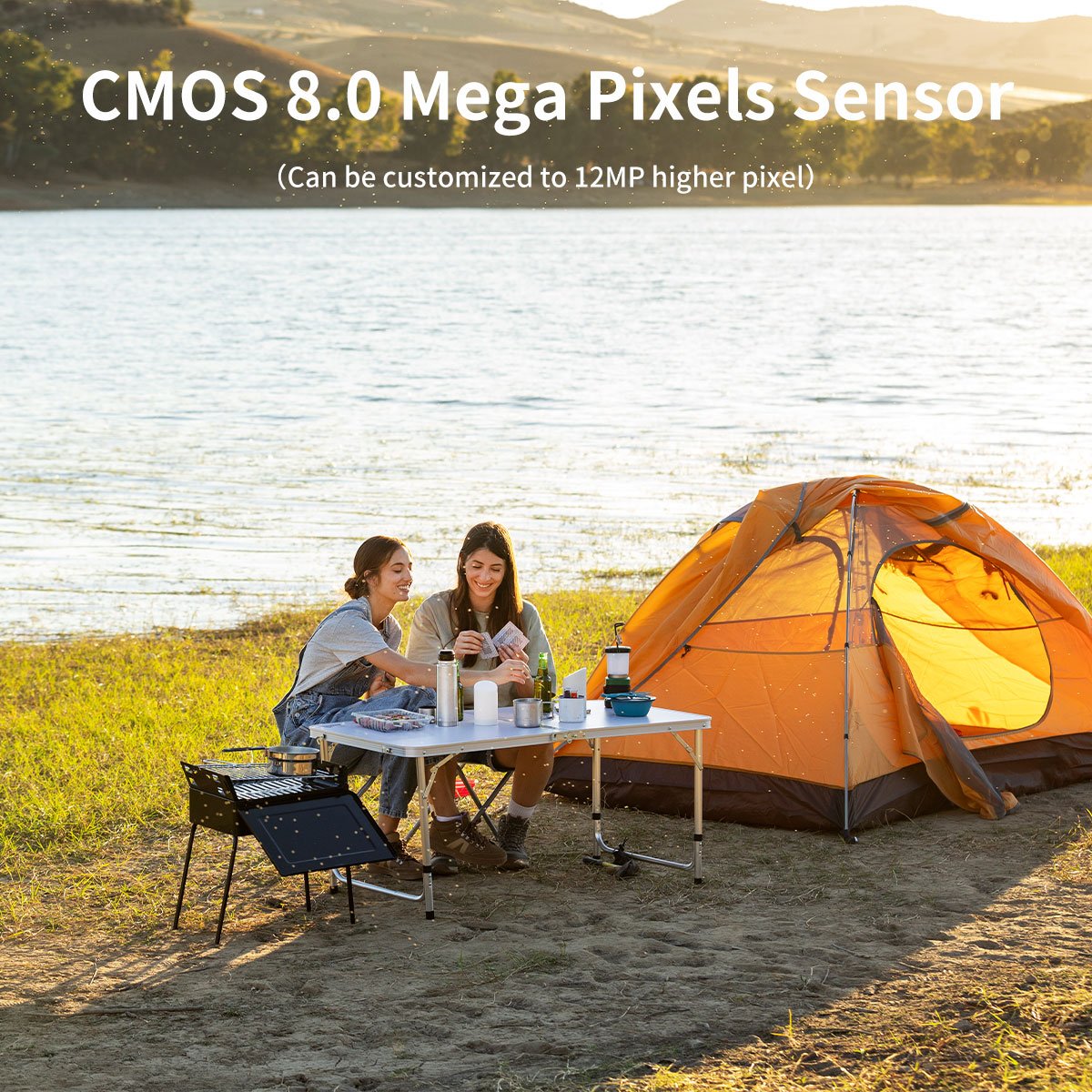 Retro Screenless Digital Camera Screen-free 8 Mode Filters Without Screen 8MP Photo with Photo Counter LED Flash Camping Camera