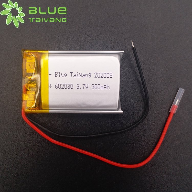 Rechargeable earphone battery 602030 small lithium battery 3.7v 300mah 602030 1.1wh 3.7v 300mah