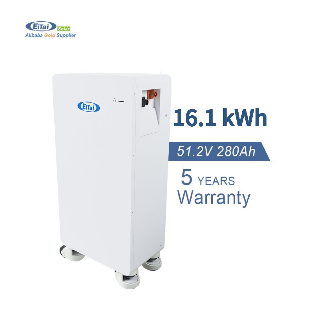 Eitai Ess Lv 51.2V 16Kwh Inverter Batteries 11000+ Cysles Floor Install Phosphate Lifepo4 Lithium Battery With Wheels Handle