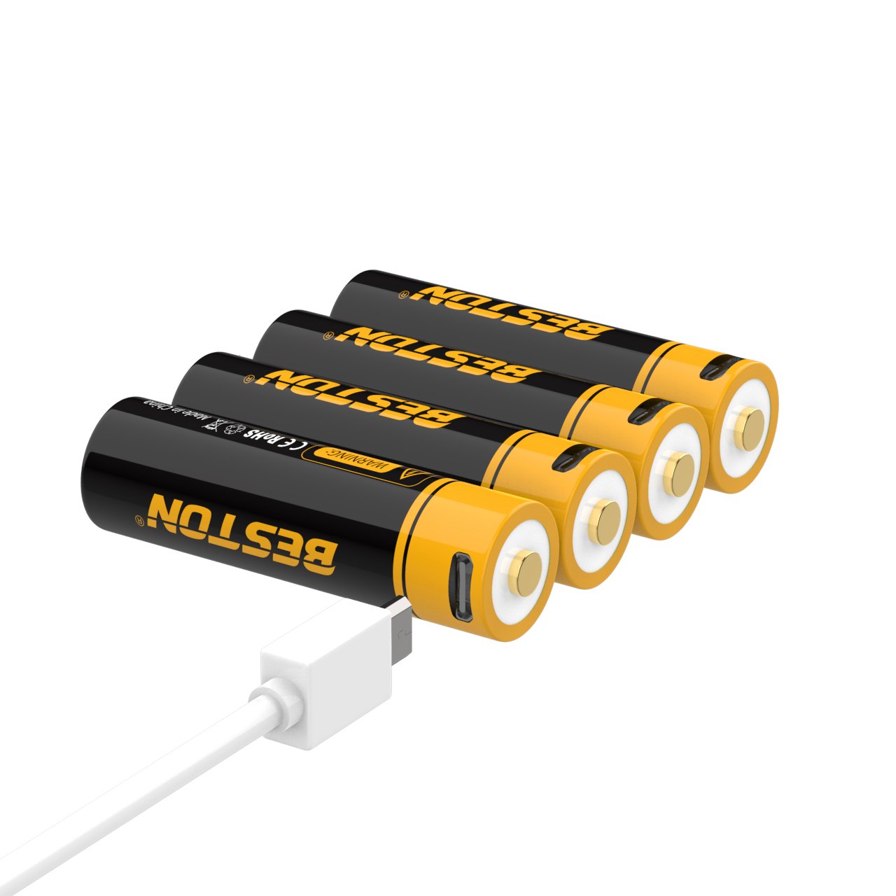 BESTON Factory Price 2pcs 1.5V Rechargeable long life AA battery Micro USB Li-ion 3500mWh battery for Keyboard 1500 Cycle Times
