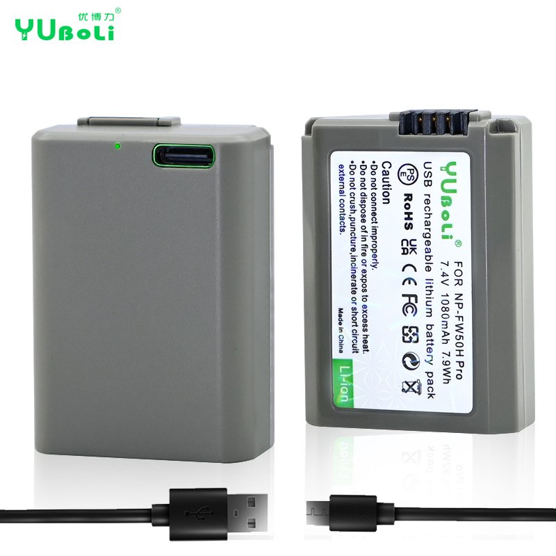 New USB Type-C Charging Digital Batteries NP-FW50 NPFW50 NP FW50 For Sony a5000 6000 NEX Series Camera Battery