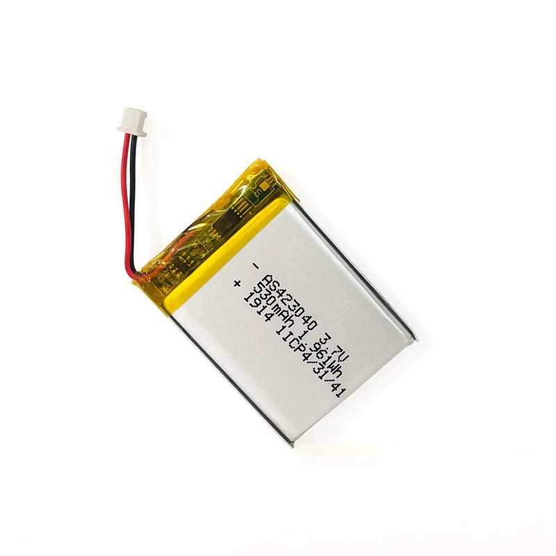 Factory directly outlet LiPo battery AS423040 3.7V 530mAh UL certified rechargeable for portable device