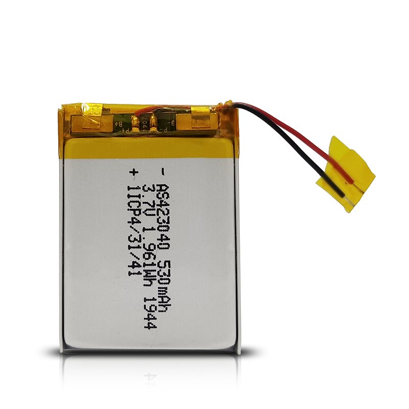 Factory directly outlet LiPo battery AS423040 3.7V 530mAh UL certified rechargeable for portable device