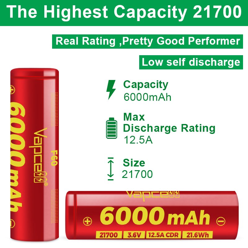 High Quality 21700 Battery 6000mah 3.7V 21700 Lithium ion Battery Cell 6000mah For Electronic Digital Camera