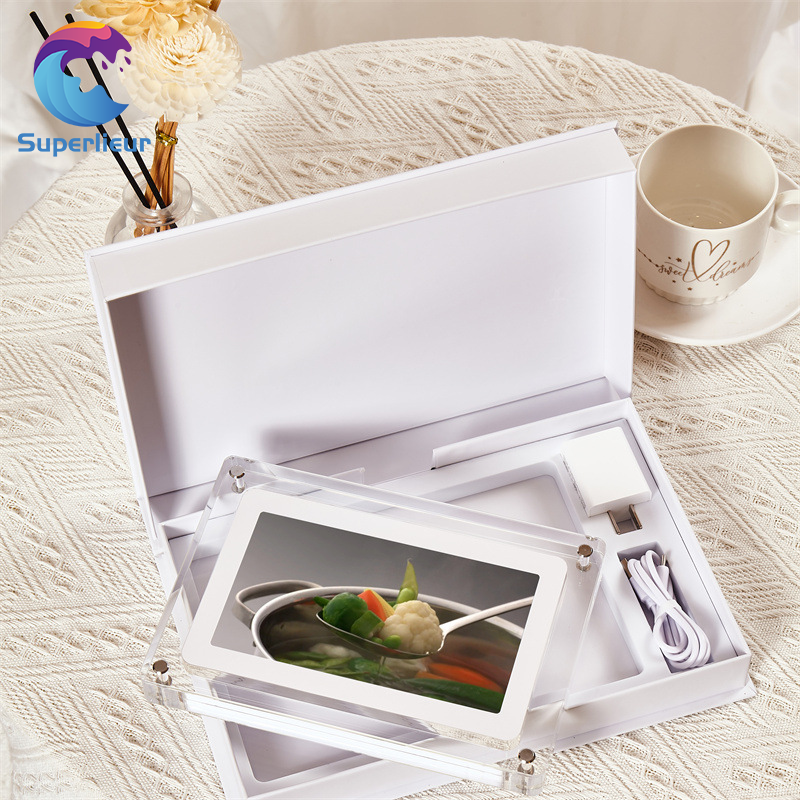 Superlieur 10.1 Inch Acrylic Digital Picture Frame with IPS Display Touchscreen 4GB Memory Auto-Rotate Function and Frameo APP