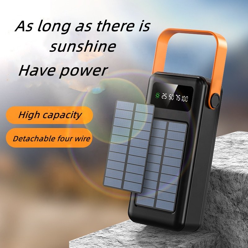 2024 Trendy 40000mAh Polymer Digital Power Bank with 4 USB Cables Portable Backup Charger for Laptop Computer US Socket Standard