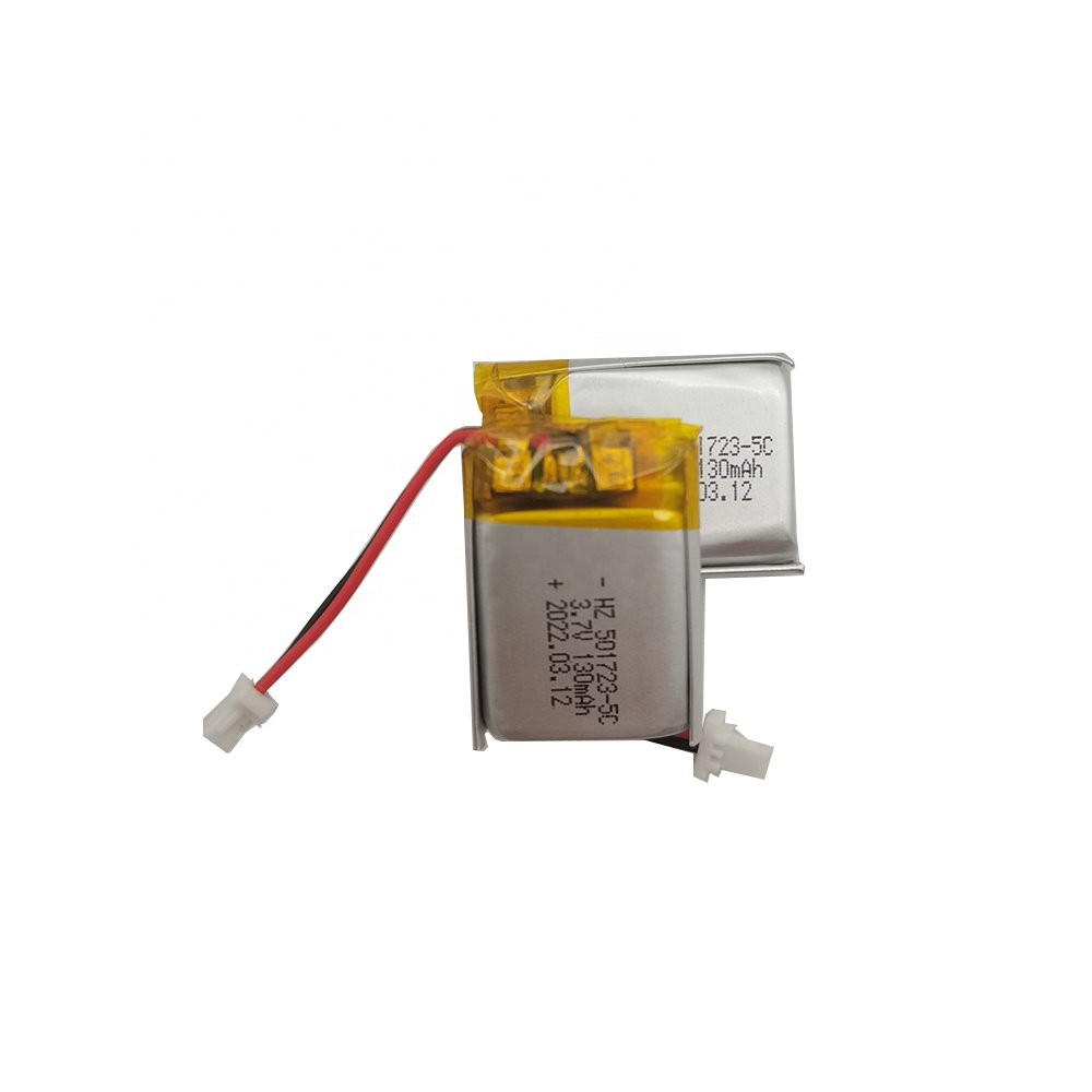 Top quality high rate battery 501723 3.7v lipo 130mah 160mAh lithium battery 3C discharge