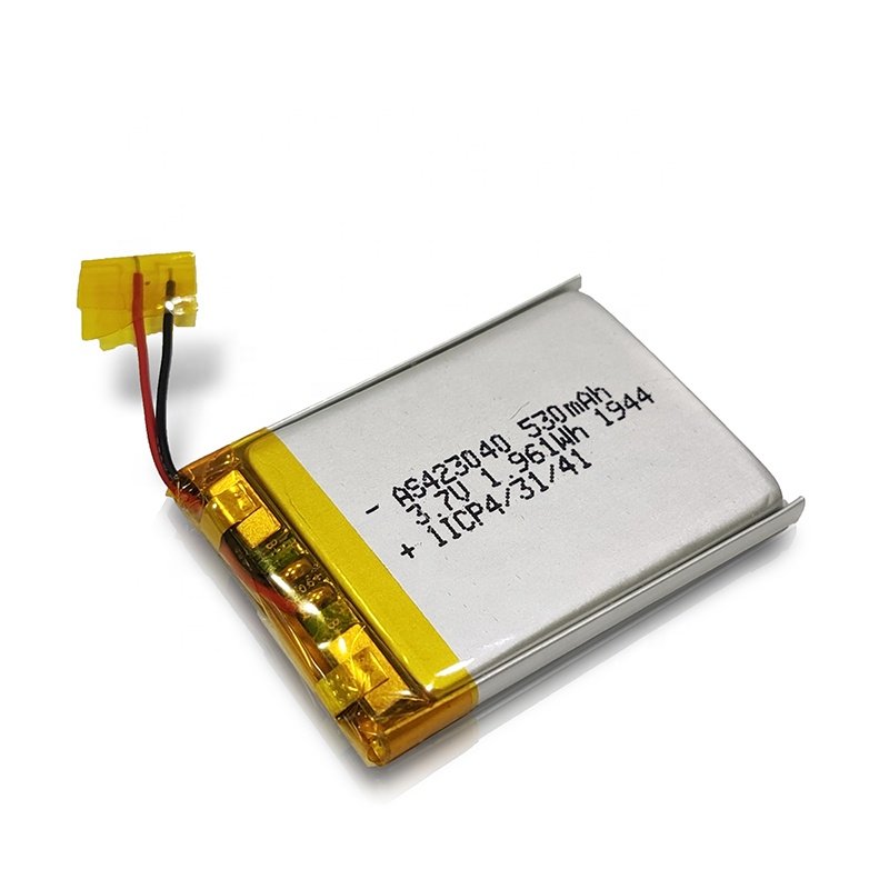 UL UN CB KC IEC62133 Certificates Rechargeable 423040 3.7v 530mah lipo Lithium Polymer Battery for Smart Watches