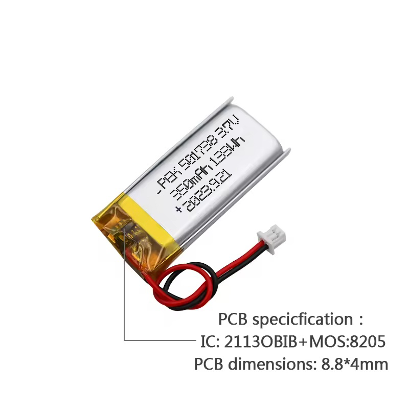 PEEIK 501738 350mAh 3.8V High-quality Batteries support customization Eco-friendly Battery Digital Camera Mini Fan