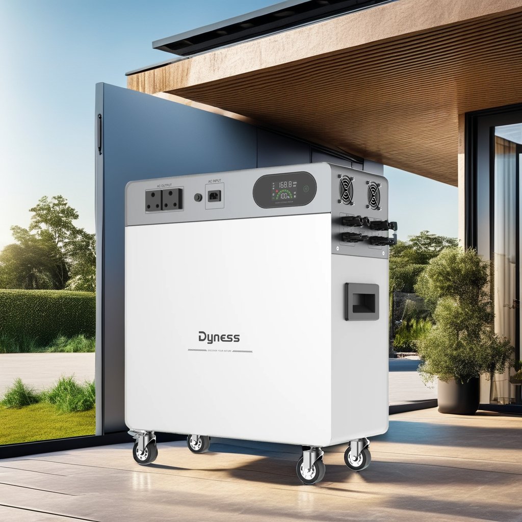 Dyness All in one 5 year warranty 5kw System Off Grid Solar Kit 2400w Dual Mppt 4.8kwh lifepo4 battery for home with wheel