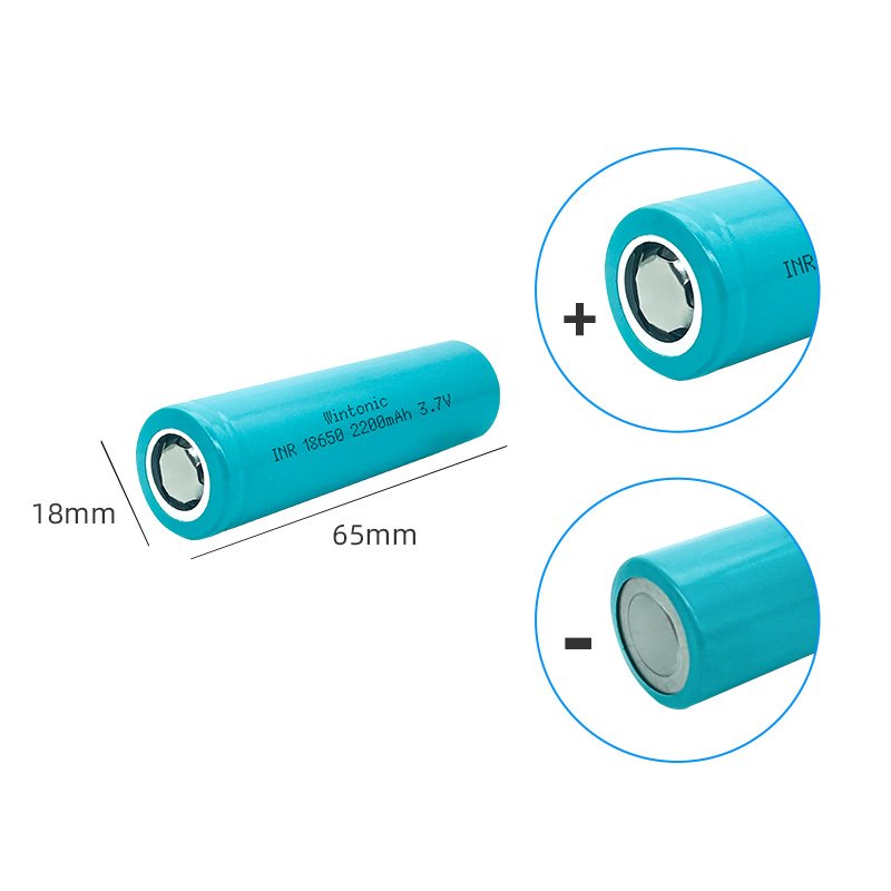 Lithium ion battery cell 18650 2200mah 3.7v rechargeable battery portable for digital products wide application solar battery