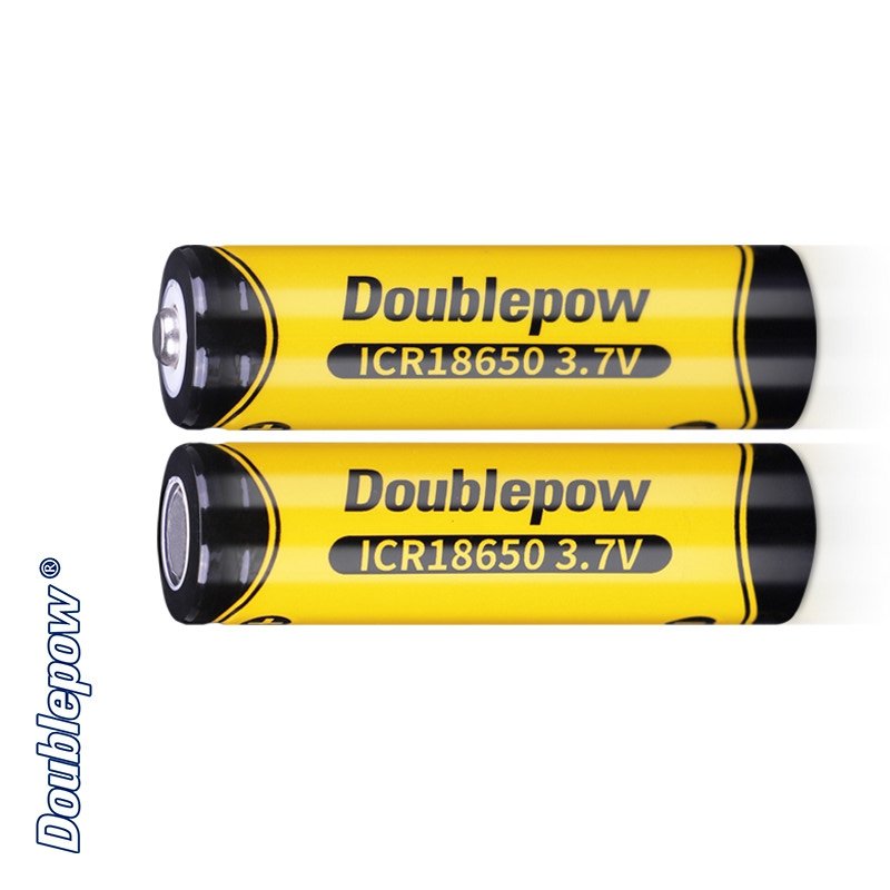 Doublepow 18650 3.7V 1200mAh Rechargeable Lithium Ion Battery 18650 Cylinder battery Cells 3.2V for Consumer Electronics