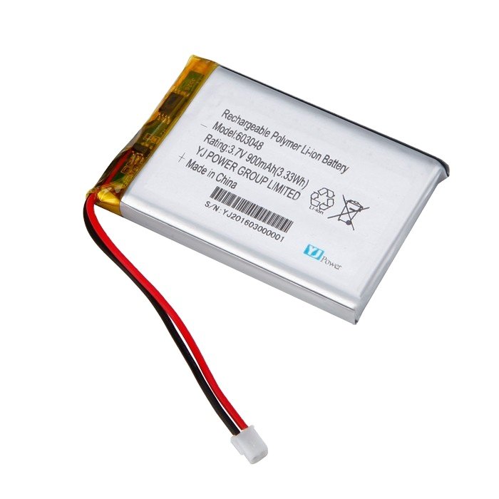 REACH Approved 3.7v 603048 900mAh lithium ion battery for robotic sweeper