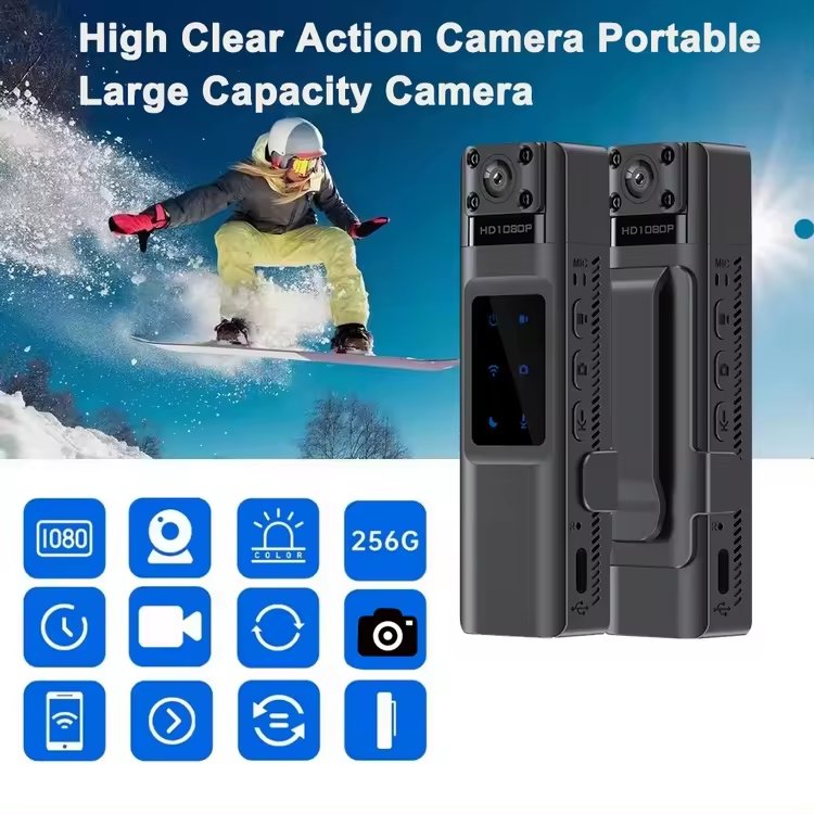 Hd Bodycam Video Recorder1080P Camera waterproof Multifunctional Diving Auto Tracking Action And Sports Camera Video Recorde