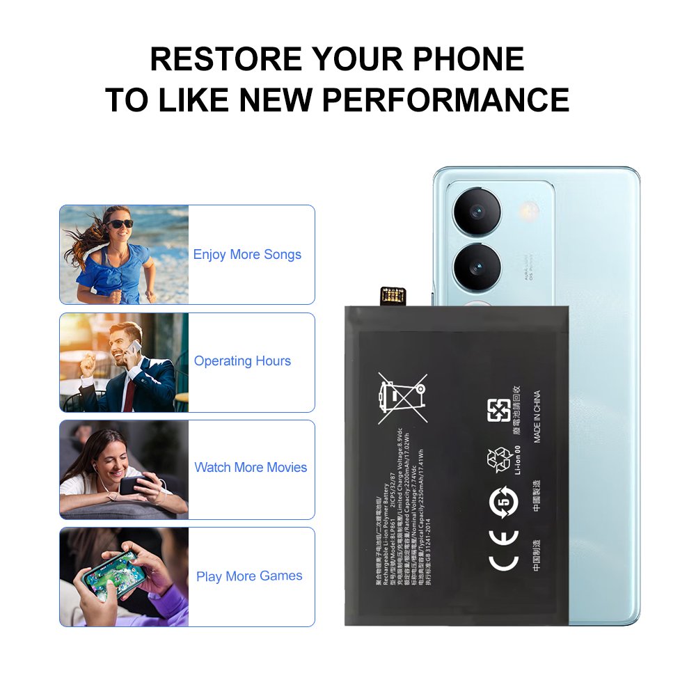 100% Original High Capacity For Oneplus Nord 2 / Nord Ce 5G BLP861 Batteries