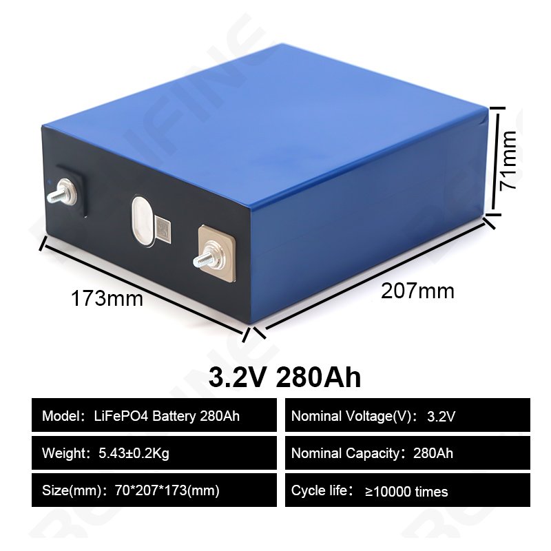 10000 Cycle 3.2V 280 Ah Rechargeable Lifepo4 Battery Cell Hithium 3.2V 280Ah Prismatic Lithium Ion Battery For RVS Campers Boats