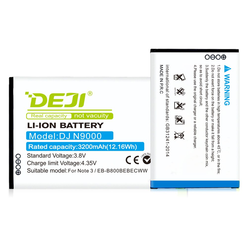 DEJI N9000 N9002 N9006 N9005 N9008 N909 N9009 N90A Digital Batteries For Samsung Galaxy Note 3 B800BC phone with a big battery