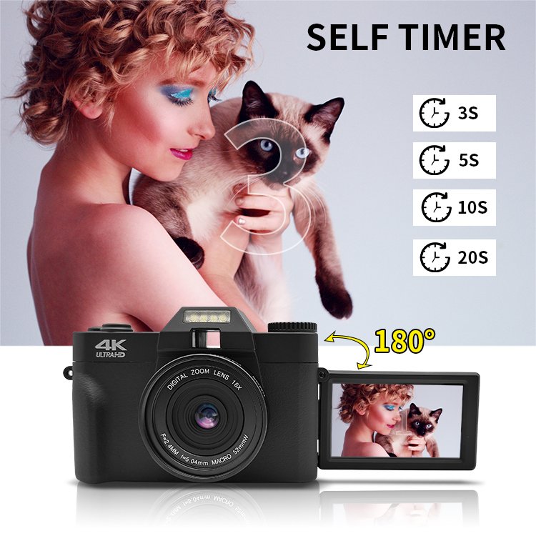 Wholesale Dslr Beginner Flip Display Compact Cheap Vlogging Youtube Point Shoot 4k 48mp 16x Digital Photography Cameras