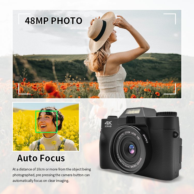 Wholesale Dslr Beginner Flip Display Compact Cheap Vlogging Youtube Point Shoot 4k 48mp 16x Digital Photography Cameras
