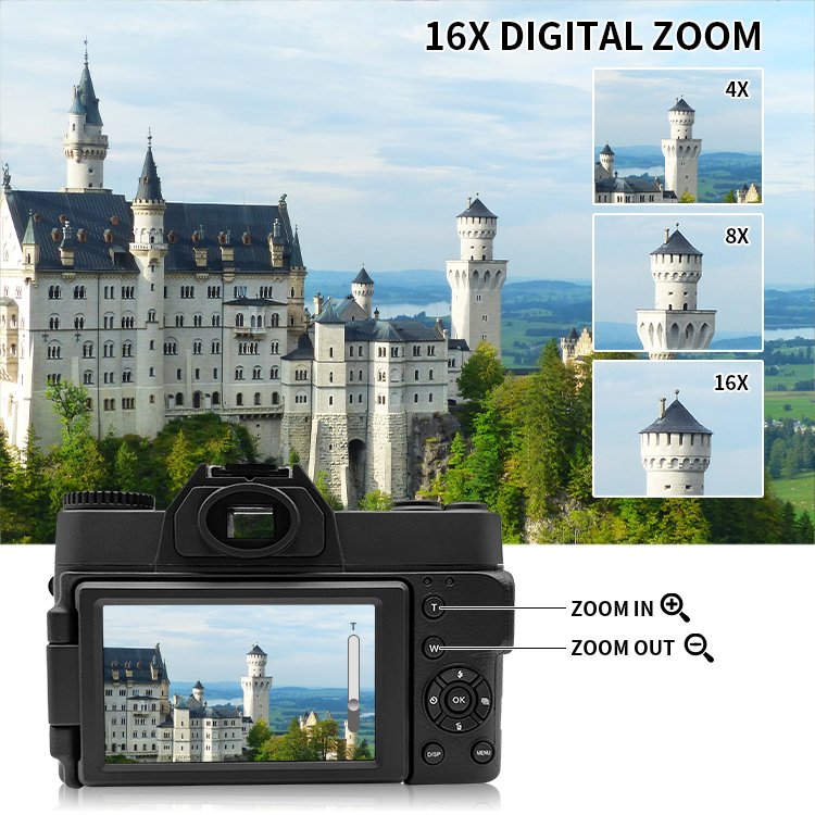 Wholesale Dslr Beginner Flip Display Compact Cheap Vlogging Youtube Point Shoot 4k 48mp 16x Digital Photography Cameras