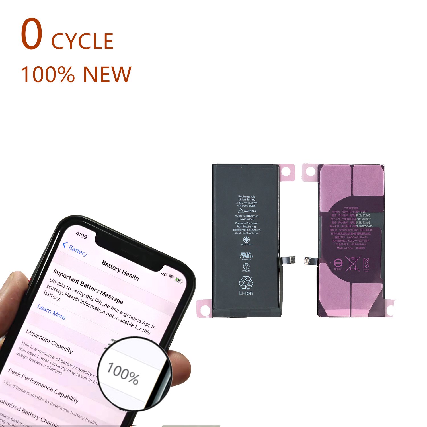 0 cycle NEW OEM Factory Wholesale Price Mobile Phone Battery for IP 6 6S 7 8 X 11 11Pro Max 12 Pro Max 13 14