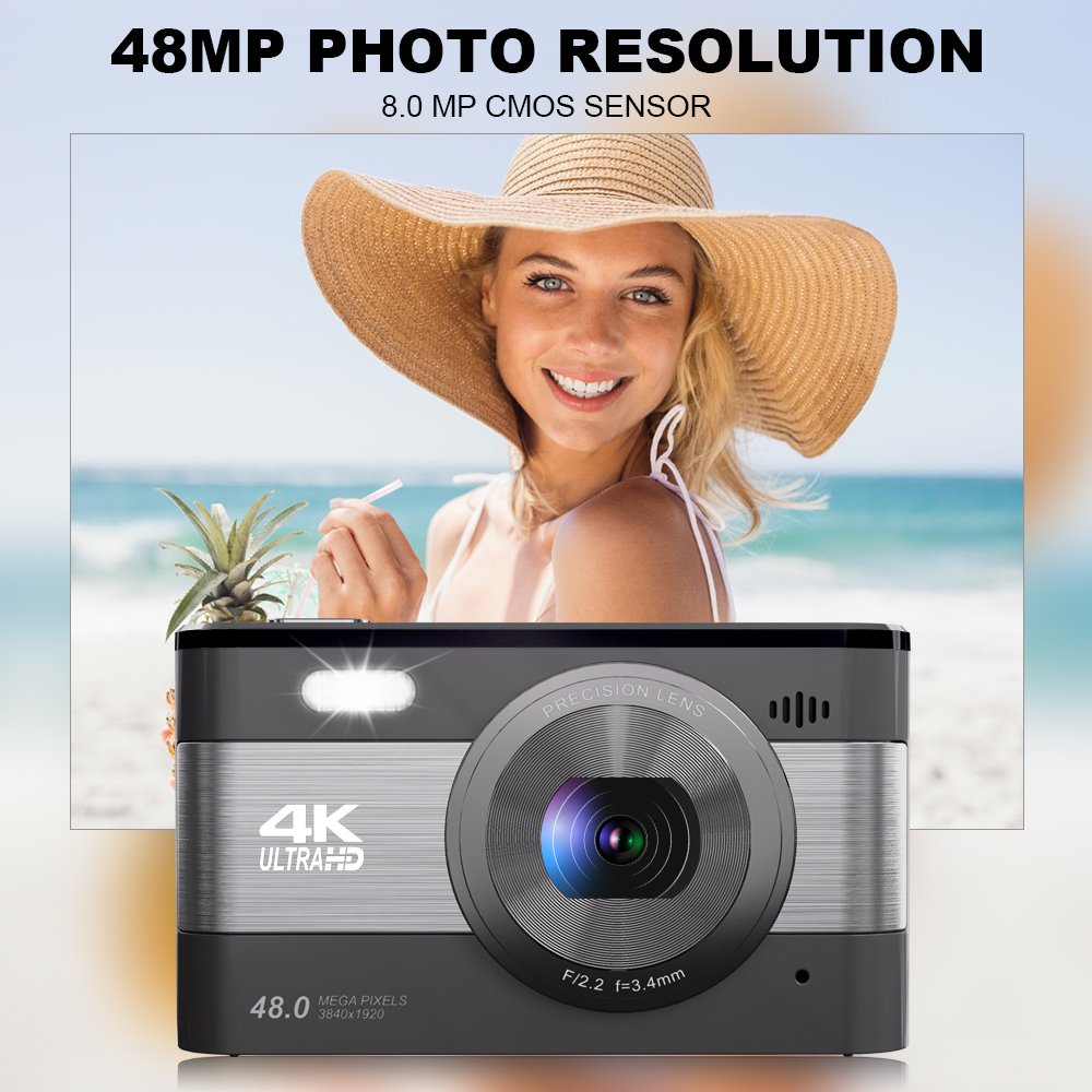 Factory Price 1600 mAh Digital Zoom 4k Camcorder Vision 4k Video Digital Cameras For Kids Girls Elderly