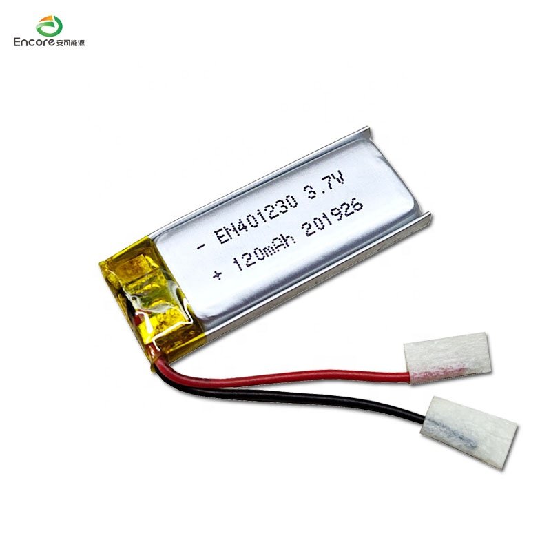 3,7 v 125mah batterie 401230 37v lithium polymer rechargeable lipo battery