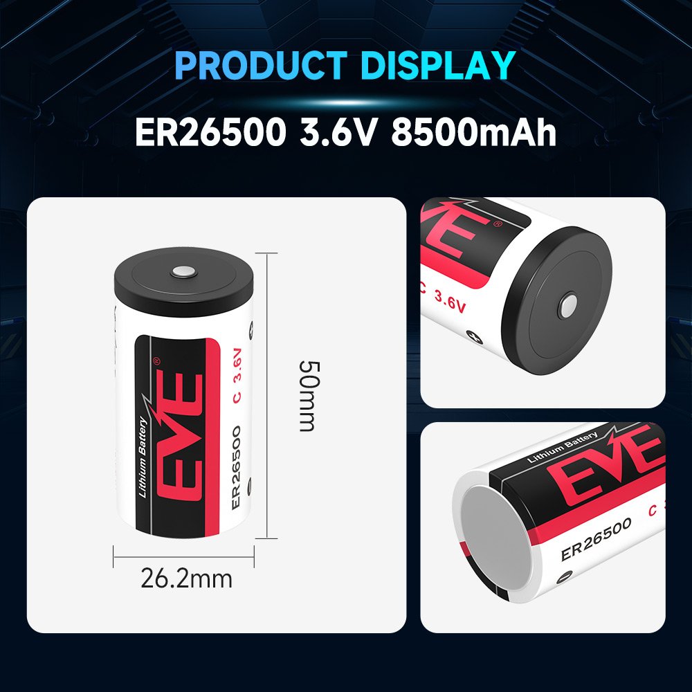 EVE Li-SOCL2 Lithium ion Battery Pack primary batteries batteries with wire and connector for multimeters