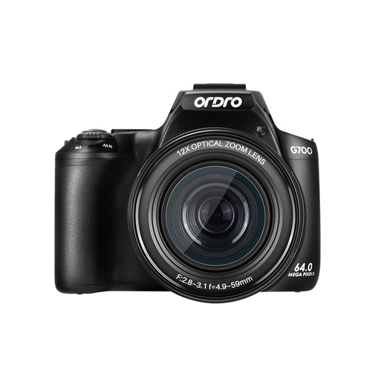 Ordro G700 4K Digital Camera 12X Optical zoom & 30X Digital zoom 64MP HD Natural Photo AF/MF Dual Focus Mode