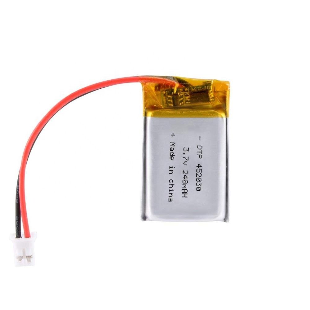 Best price 3.7V rechargeable lithium polymer DTP452030 200mAh lipo battery