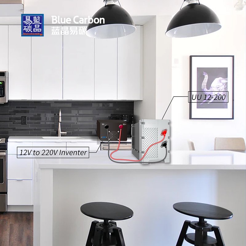 2kwh 12V 200Ah Blue Carbon LiFePO4 Solar Storage Battery