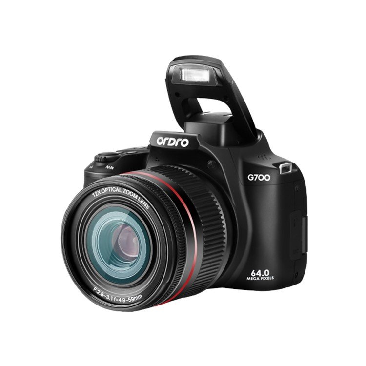 OEM 4K UHD DLSR Camera 12X Optical Zoom 3.0" IPS Rotating Screen Panel High Speed Flash APP WiFi Convenient Transfer/Remote