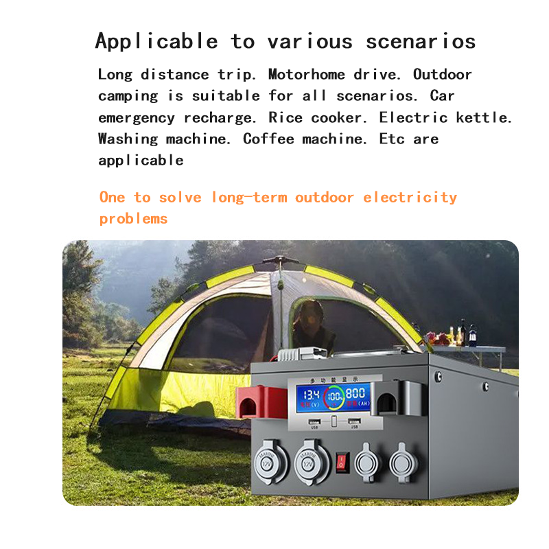 Lithium iron phosphate 12V/24V200ahlarge capacity energy storage battery Outdoor barracks lathe car camping lithium battery